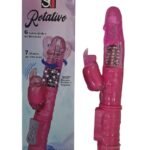 VIBRADOR ROTATIVO COM ESTIMULADOR COELHO