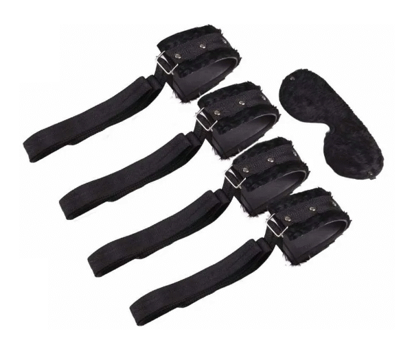 KIT – BONDAGEM E VENDA EM PELÚCIA PRETA
