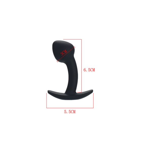 Plug Anal Curvado Em Silicone Tamanho P