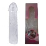 Capa Peniana Com Saliências em veias Massageadoras 15Cm