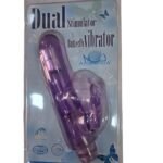 VIBRADOR COM ESTIMULADOR CLITORIANO BORBOLETA