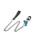 Plug Anal Coração Metal com Pingente Tamanho P