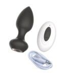 Plug Anal Em Silicone 10 Vibrações Com Controle Remoto Sem Fio