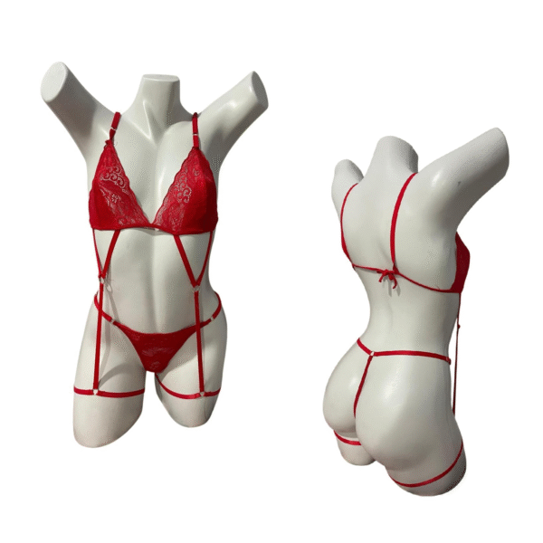 Conjunto Sensual Vermelho Fantasia